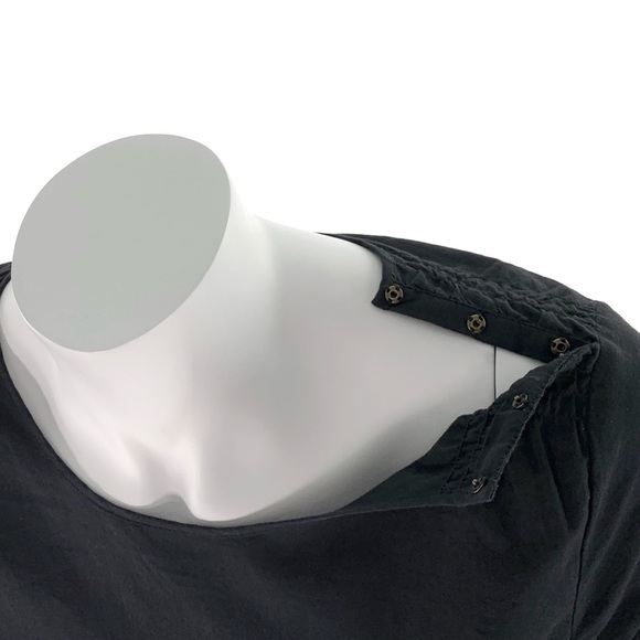 The Great. The Dolly Dress Black Eyelet Cotton - Picture 7 of 14